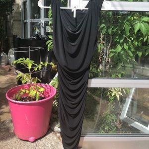 Ruched little black dress
